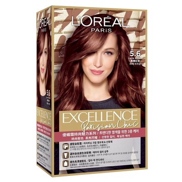 L'OREAL PARiS 巴黎萊雅 台灣公司貨 優媚霜時尚魅力系列 染髮霜  5.6 楓糖紅棕  1盒