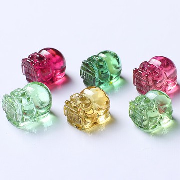 色標級-玻璃體AAA級碧璽貔貅精雕件 寶石級凈度 可鑲嵌做吊墜手鏈