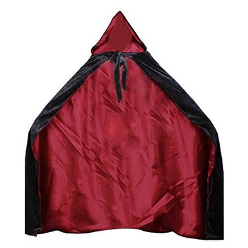 新款天鵝絨加內襯斗篷中世紀復古萬圣節男女通用披肩雙層連帽披風