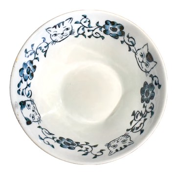 佐和陶瓷 手繪四貓7V井-日本製 陶瓷碗 950mL  20 x 7.5cm  1個