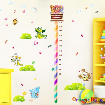 【橘果設計】動物身高尺 壁貼 牆貼 壁紙 DIY組合裝飾佈置