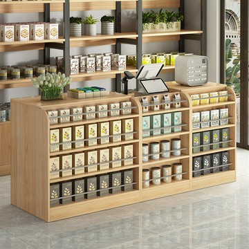 APP下單享點數9% 超市便利店收銀臺轉角木質簡約現代組合前柜吧臺母嬰店鋪藥店小型