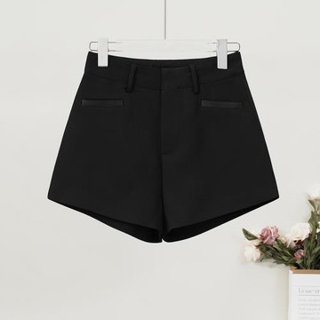 黑色西裝短褲女2025秋冬新款小個子高腰爆款外穿休閑a字闊腿熱褲