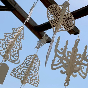 伊和諾 DIY手工裝配雕刻圣誕聚會派對裝飾家居吊飾 雕刻掛飾