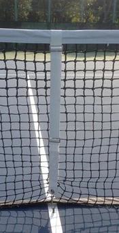 包郵高檔網球網中心帶中分帶中間帶網球中帶扣附鍍鋅鉤白色錦綸