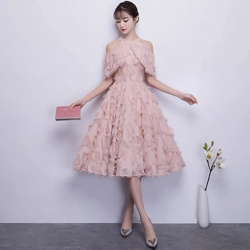 パーティードレス ケープ風オープンショルダー ミモレ丈 ピンク ピアノ発表会 ワンピース 結婚式 披露宴 二次会 2次会 フォーマル 華やか エレガント 通販 Lineポイント最大0 5 Get Lineショッピング