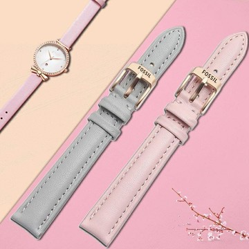 【手錶替換帶】fossil女士表帶es3487 3866 4179 ES3133灰色12 14 16mm化石表鏈