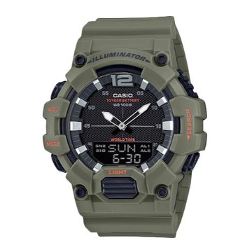 【CASIO 卡西歐】學生/青少年/指導員/運動錶雙顯錶 橡膠錶帶 樹脂玻璃 防水100米(HDC-700-3A2)