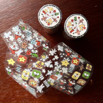 Santa mouse//Sticker roll