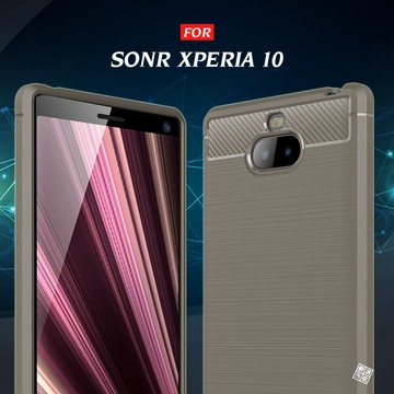 【嚴選外框】 SONY Xperia 10 碳纖維 磨砂 矽膠 拉絲 防摔 全包 保護套 保護殼