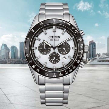 CITIZEN 星辰 Chronograph 光動能 碼錶計時 三眼 男錶 CA4674-58A