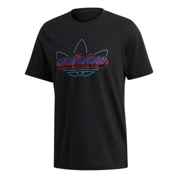 ADIDAS TECHY TEE 男裝 短袖 休閒 立體LOGO 棉質 黑