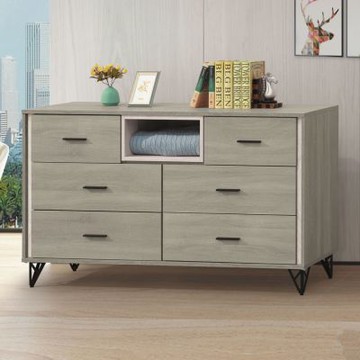 文創集 海珊卡5.1尺六抽斗櫃-152x40x82cm免組