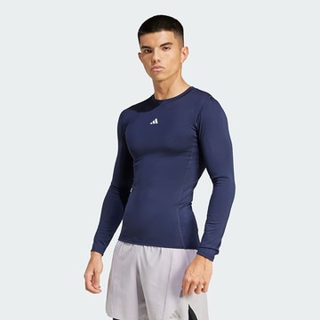 adidas 愛迪達 長袖上衣 男款 運動 吸排 訓練 TF LS TEE 藍 JE6705