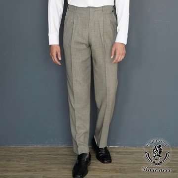 【BARONECE】商務經典打褶西褲_灰(68119-07)