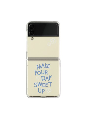 Painting Day Design Clear Galaxy Z Flip Phone Case