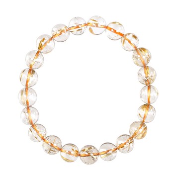 【正佳珠寶】 金鈦晶 頂級淨體微茶老礦鈦絲 8.8-9.3mm 金鈦晶