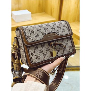 法國MKDA復古小方包女2024新款高級感印花腋下包包百搭單肩斜挎包