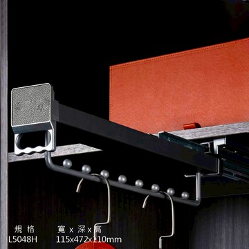 L5048H 緩衝頂裝掛衣架 伸縮掛衣架 懸吊掛衣架
