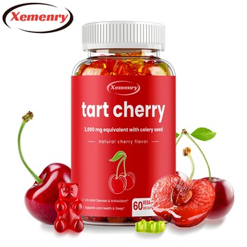 Xemenry酸櫻桃10:1提取物300毫克軟糖，相當於3000毫克酸櫻桃🍒