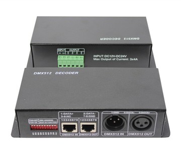 {新品上市}LED燈帶RGB/RGBW DMX512解碼器舞臺燈光控制器3/4/5通道DECODER