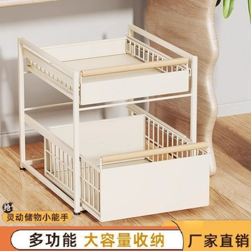 【含稅/免運】 書架學生宿舍落地可抽拉書本收納置物架書桌旁雙層簡易儲物整理柜