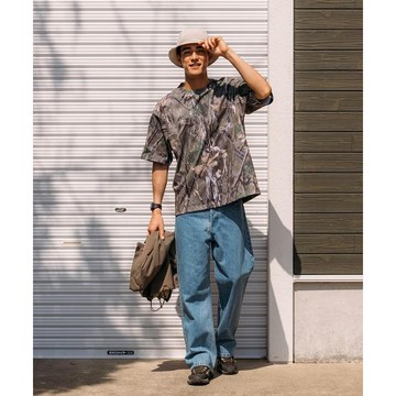 《AIR》DRY 高功能材料 7.7盎司 大尺寸 圓領口袋T恤 樹木迷彩/吸溼速幹/遮熱性UV