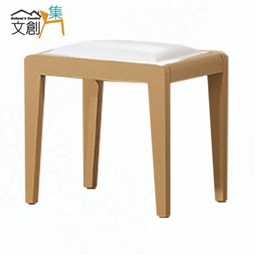 文創集 莎可透氣皮革化妝椅(二色可選)