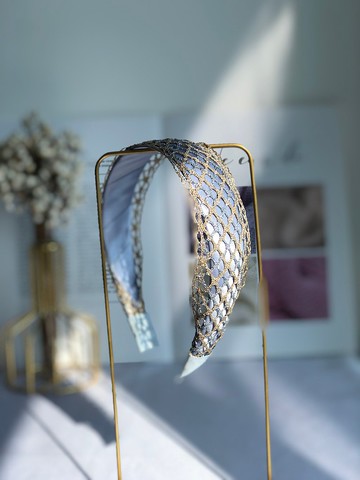 原創天藍色網狀髮箍