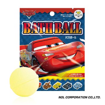日本NOL-CARS汽車總動員1泡澡球Ⅱx4-內附公仔 採隨機出貨(公仔/泡澡/交換禮物)