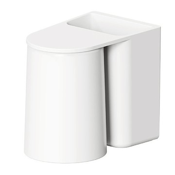 MUJIE 壁掛漱口杯置物架套裝 ODH-SKB 12 x 7.3 x 10.4cm  白色  1個