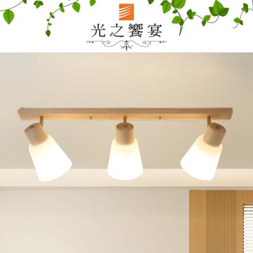 【光之饗宴】 丹麥 3 燈半吸頂燈 (萬向接頭)