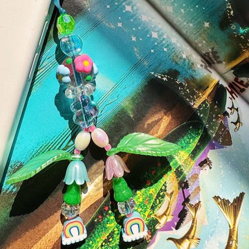 【熱賣】夢幻彩虹花園電話吊繩| 歐美風街頭混搭 Y2K