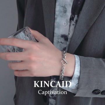 【KINCAID】雙層OT扣手鍊 鈦鋼手鏈 316L醫療鋼 不過敏不褪色 古巴手鏈 情侶手鍊 嘻哈風飾品 中性銀色飾品