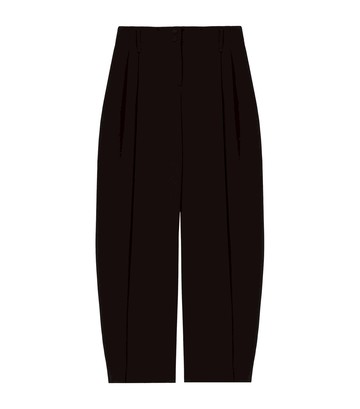 McQueen Wool Wide-Leg Tailored Trousers