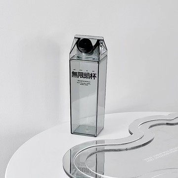 無限續杯 隨行杯500ml 透明牛奶水杯