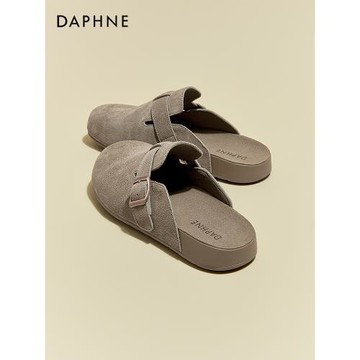 達芙妮2026春季新款勃肯包頭拖韓系百搭半拖復古厚底休閑半鞋女款