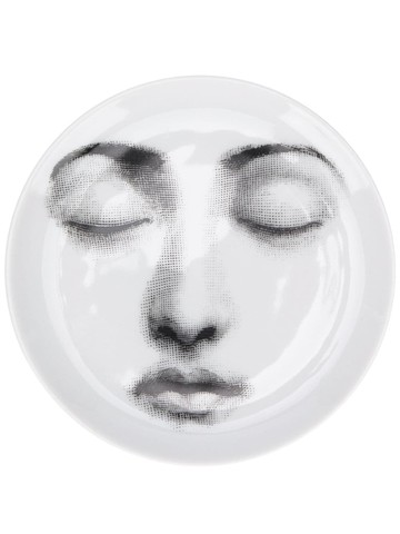 Fornasetti - Tema e Variazioni Lina Cavalieri face coaster - unisex - Porcelain - One Size - White