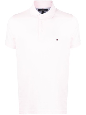 Tommy Hilfiger - embroidered-logo polo shirt - men - Cotton/Spandex/Elastane - XL - Pink