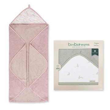 【Bimbidreams】竹纖維掛勾連帽浴巾禮盒 100x100cm /新生兒禮盒