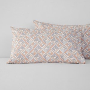 奧可利200織純棉美式枕套2入 璃染