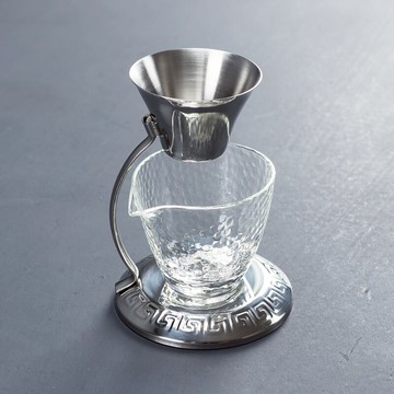 玻璃公道杯功夫茶具懶人不銹鋼分茶公杯茶漏茶水分離器過濾網配件