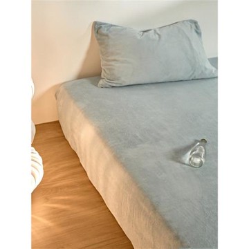 文染家紡  高克重牛奶絨單人床笠秋冬加厚保暖珊瑚絨雙人床單床罩