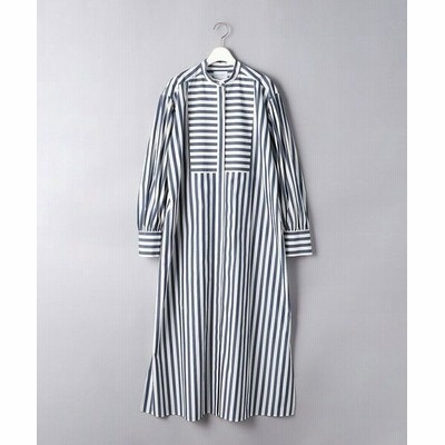 United Arrows ユナイテッドアローズ United Arrows ロンドンストライプ パネル シャツワンピース W Navy M 38 通販 Lineポイント最大get Lineショッピング