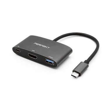 PERFEKT Type C 3合1 Hub 多功能集線器 擴充 快充 PT-57110 MacBook Neo
