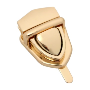 窄版三角裝飾包扣  金色  1個