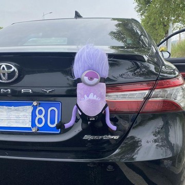 🍀臺灣出貨🍀神偷奶爸車載裝備用品卡通動漫小黃人玩偶車尾摩托車後備箱裝飾品