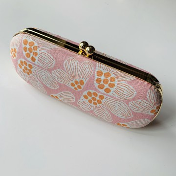 粉嫩花繪眼鏡盒/筆盒/首飾盒