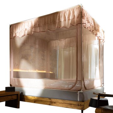 蒙古包兒童防摔款夏季蚊帳加密1.8m床家用床上坐床1.5m床拉鏈紋賬