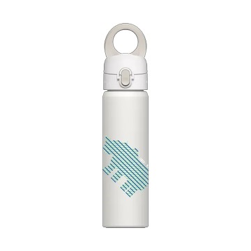 磁吸水壺 AquaStand 不鏽鋼 700cc - 附吸管 白 - The Wildlife Collection 動物野境系列 - 黑犀牛